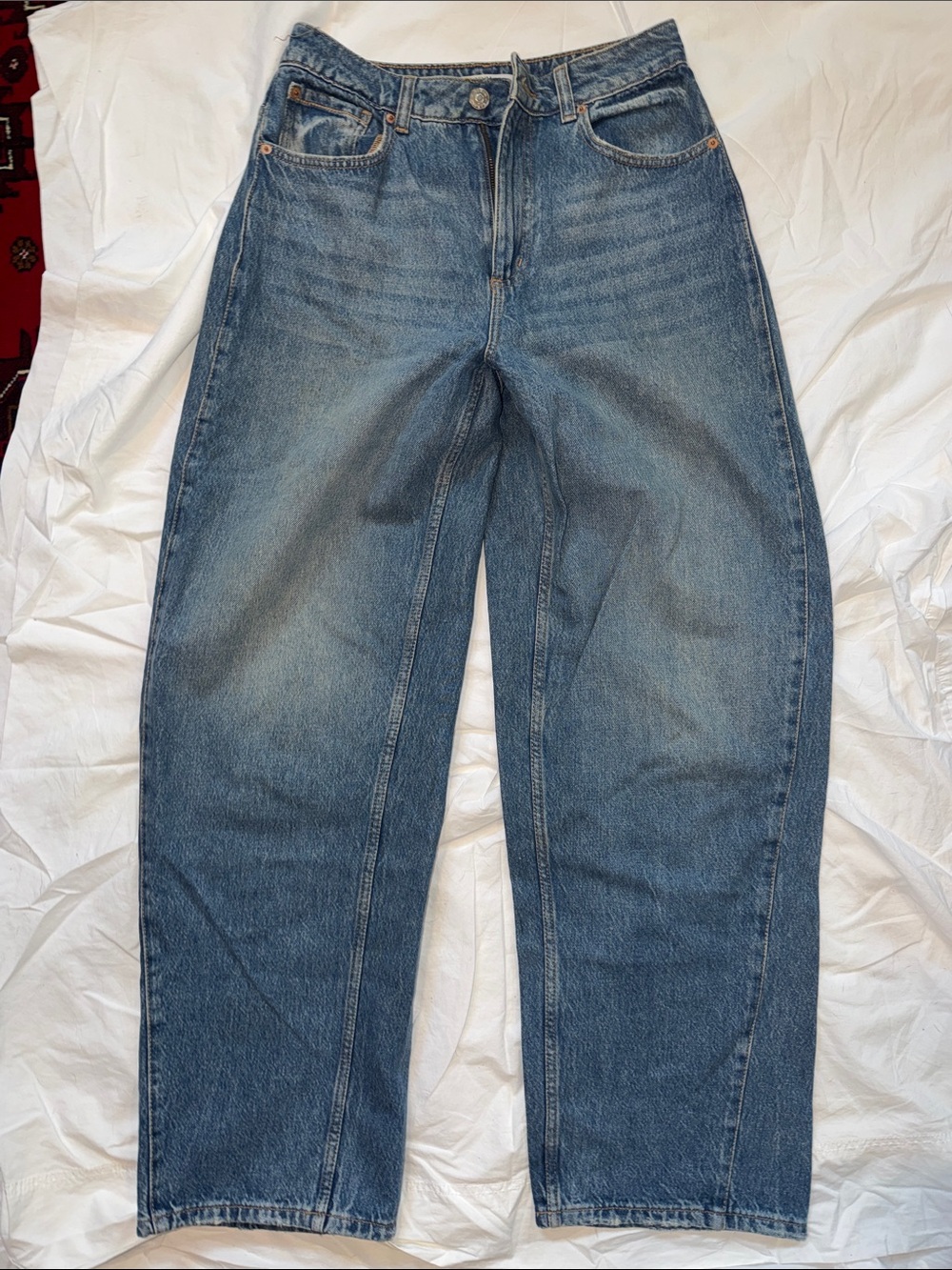 Garage Women's Wide Leg Jeans - Medium Blue Wash